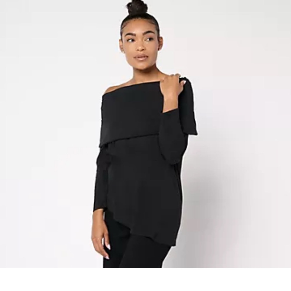 Peace Love World Side Cowl Long Sleeve Top - Picture 4 of 4